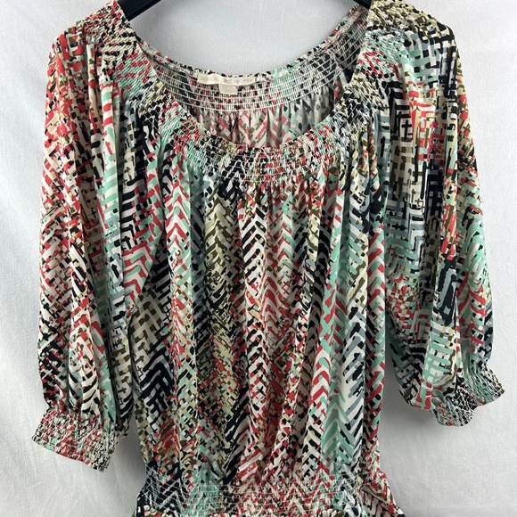 Boston proper long sleeve off the shoulder shorts romper - Picture 3 of 9